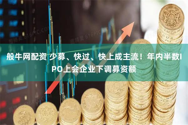 般牛网配资 少募、快过、快上成主流！年内半数IPO上会企业下调募资额